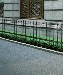 vidaXL Security Palisade Fence with Pointed Top Steel 600×120 cm Black