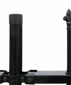 vidaXL Security Palisade Fence with Pointed Top Steel 600×120 cm Black