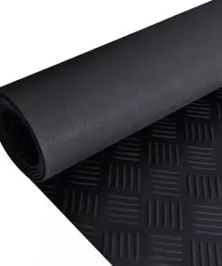 Rubber Floor Mat Anti-Slip 5 x 1 m Checker Plate