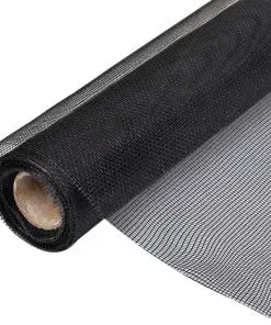 vidaXL Mesh Screen Fiberglass 100×500 cm Black