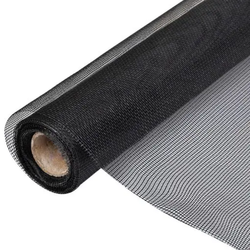 vidaXL Mesh Screen Fiberglass 150×1000 cm Black