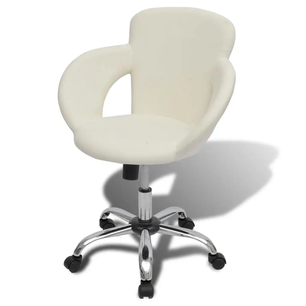 Professional Salon Spa Stool Swivel Stool White with Armrest