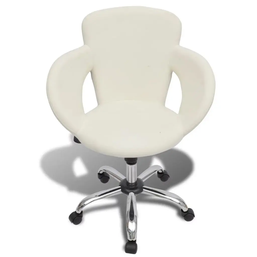 Professional Salon Spa Stool Swivel Stool White with Armrest