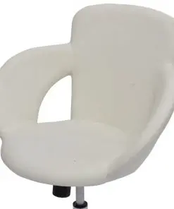 Professional Salon Spa Stool Swivel Stool White with Armrest