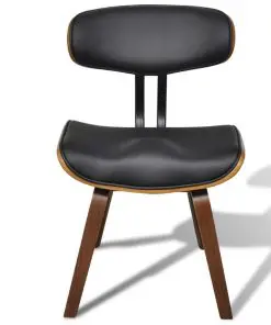 vidaXL Dining Chairs 2 pcs Bent Wood and Faux Leather