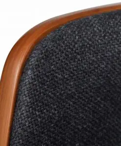 vidaXL Bar Stools 2 pcs Bent Wood and Fabric