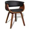 vidaXL Dining Chair Bent Wood and Faux Leather