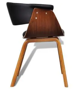 vidaXL Dining Chair Bent Wood and Faux Leather