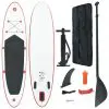 Stand Up Paddle Board Set SUP Surfboard Inflatable Red and White Stand Up Paddle Board Set SUP Surfboard Inflatable Red and White