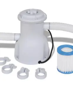 vidaXL Swimming Pool Round 367 cm with Filter Pump 300 gal / h
