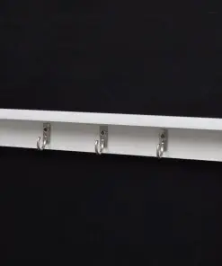 Wood Jewellery Wall Cabinet with Mirror and 2 Door Hangers