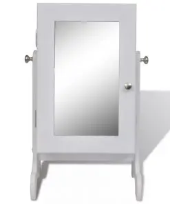 Tabletop Wooden Jewellery Cabinet with Mirror