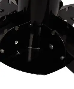 vidaXL Foldable Umbrella Base Steel Black