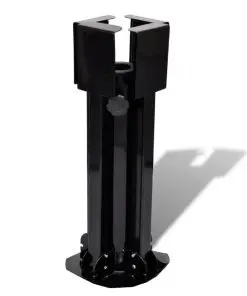 vidaXL Foldable Umbrella Base Steel Black