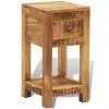 vidaXL Nightstand with 1 Drawer Solid Mango Wood
