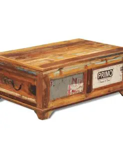 vidaXL Coffee Table with Storage Vintage Reclaimed Wood