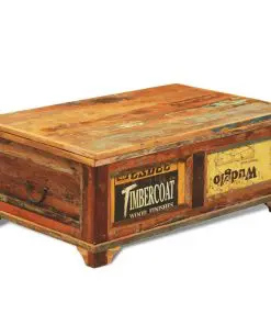 vidaXL Coffee Table with Storage Vintage Reclaimed Wood