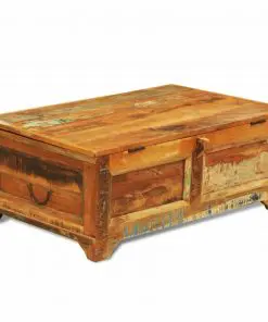 vidaXL Coffee Table with Storage Vintage Reclaimed Wood