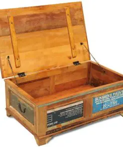 vidaXL Coffee Table with Storage Vintage Reclaimed Wood