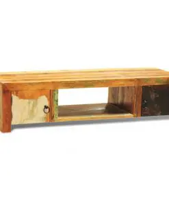 Reclaimed Wood TV Cabinet with 2 Doors Vintage Antique-style