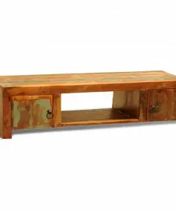 Reclaimed Wood TV Cabinet with 2 Doors Vintage Antique-style