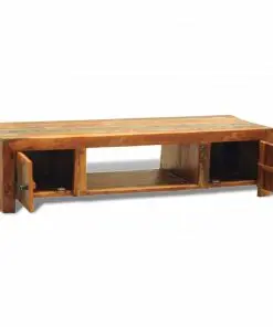 Reclaimed Wood TV Cabinet with 2 Doors Vintage Antique-style