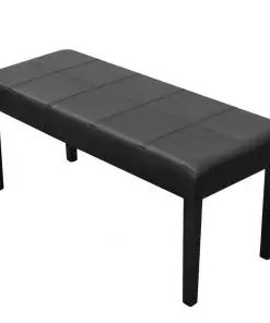 Black High Quality Artificial Leather Bench