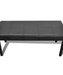 Black High Quality Artificial Leather Bench