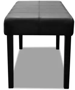 Black High Quality Artificial Leather Bench