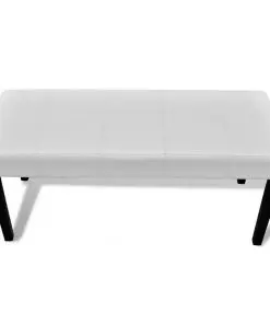 White High Quality Artificial Leather Bench