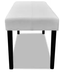 White High Quality Artificial Leather Bench