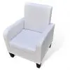 vidaXL Armchair White Faux Leather