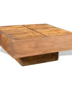vidaXL Coffee Table Brown Square Solid Mango Wood