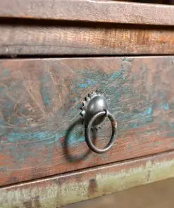 vidaXL Console Table with 3 Drawers Reclaimed Wood