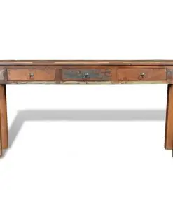 vidaXL Console Table with 3 Drawers Reclaimed Wood