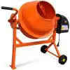 Electric Concrete Mixer 63 L 220 W Steel Orange Electric Concrete Mixer 63 L 220 W Steel Orange