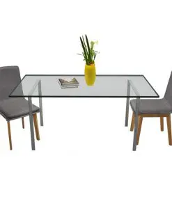 vidaXL Dining Chairs 2 pcs Light Grey Fabric and Solid Oak Wood
