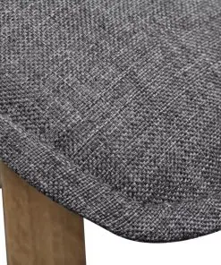 vidaXL Dining Chairs 4 pcs Light Grey Fabric and Solid Oak Wood
