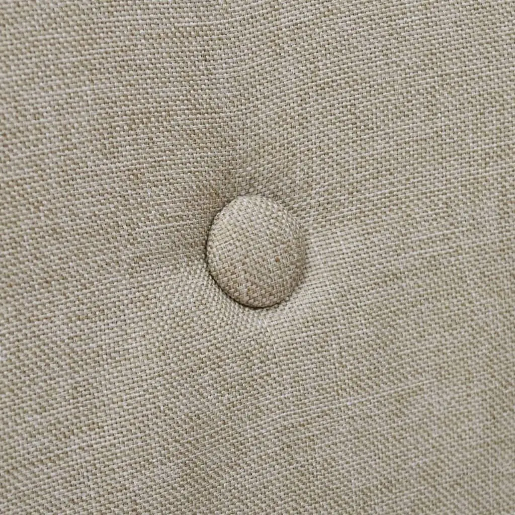 vidaXL Dining Chairs 2 pcs Beige Fabric and Solid Oak Wood