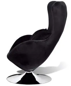 vidaXL Armchair with Egg Shape Black