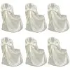 6 pcs Cream Chair Cover for Wedding Banquet 6 pcs Cream Chair Cover for Wedding Banquet