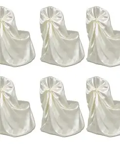 6 pcs Cream Chair Cover for Wedding Banquet