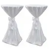Table Cover White 70 cm with Ribbon 2 pcs Table Cover White 70 cm with Ribbon 2 pcs