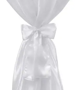 Table Cover White 70 cm with Ribbon 2 pcs