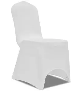 Chair Cover Stretch White 6 pcs