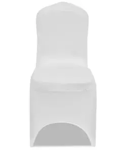 Chair Cover Stretch White 6 pcs