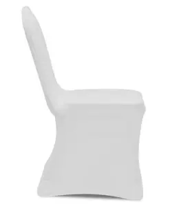 Chair Cover Stretch White 6 pcs