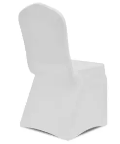 Chair Cover Stretch White 6 pcs