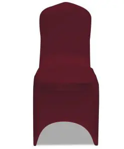 Chair Cover Stretch Burgundy 6 pcs