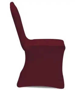 Chair Cover Stretch Burgundy 6 pcs